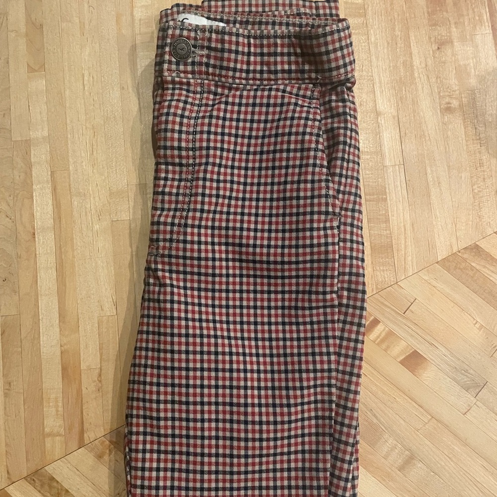Blue and red plaid new Hollister pants